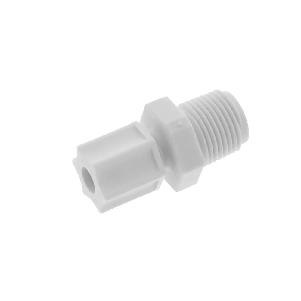 Jaco 10-4-6-P-Pg Polypropylene Male Connector 1/4 Od Tube X 3/8 Mpt 1