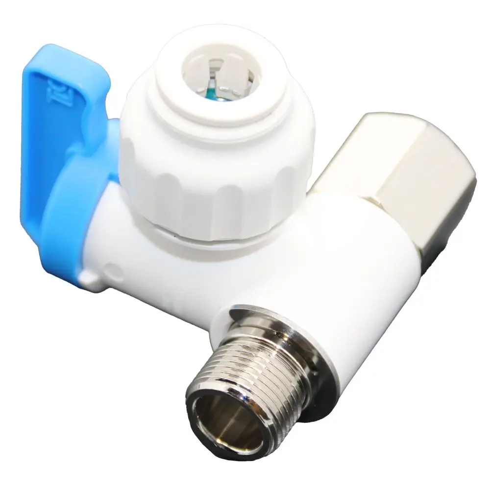 Neofit - Polypropylene Natural White Stop Valve Adapter 3/8" Od X 3/8" Brass Comp Thread 2