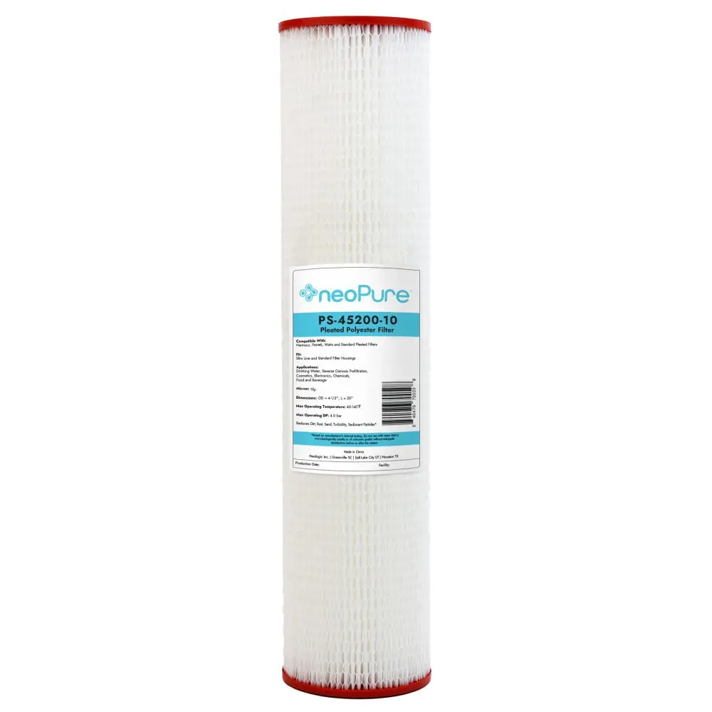 Neo-Pure Ps-45200-10 20" Bb High Efficiency Pleated Filter 10 Micron 1