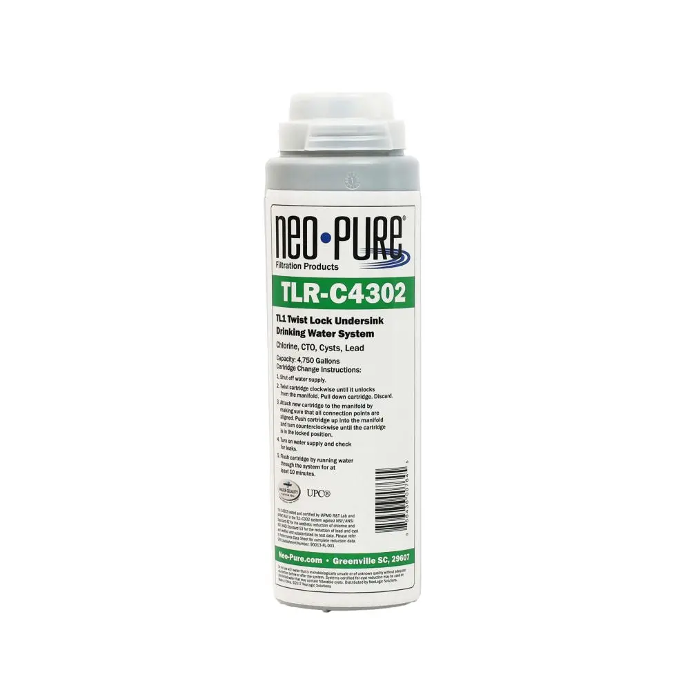 Neo-Pure Twist Lock Replacement Filter Cartridge For Tl1-C302 1