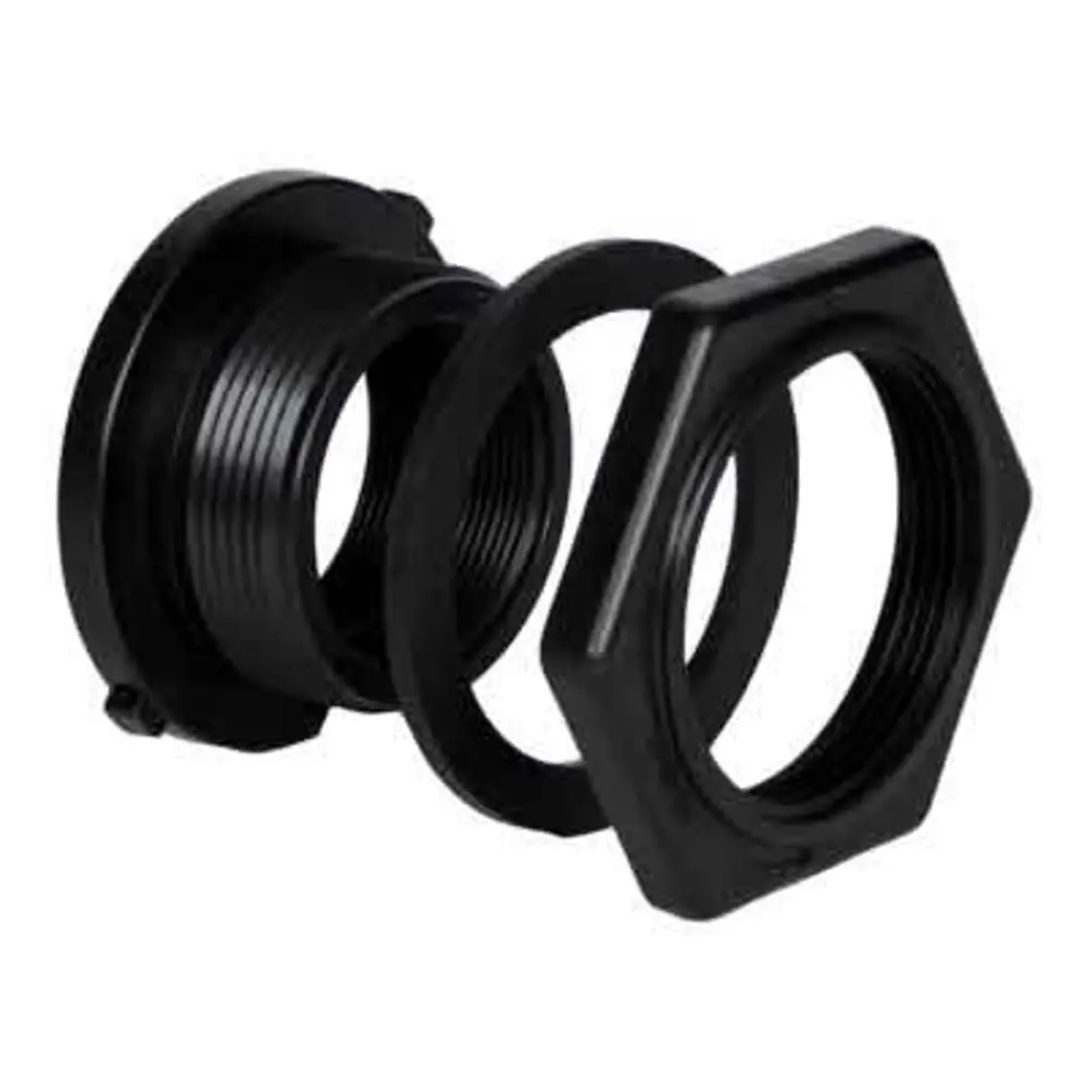 Norwesco 4" Double Threaded Polypropylene Bulkhead Fitting 1