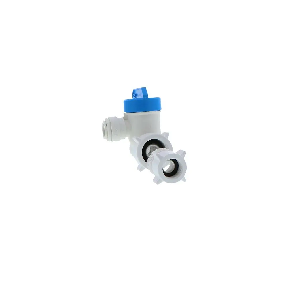 John Guest Plastic Angle Stop Adapter Valve Lead-Free - 3/8 X 1/2 X 3/8 2