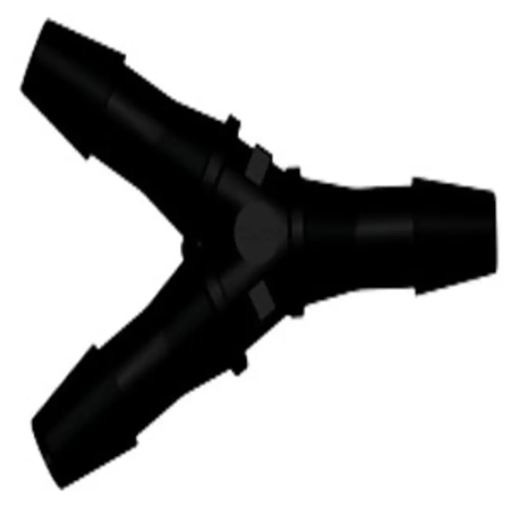Hy831 Y Fitting Black Nylon 1/4 Hb X 1/4 Hb X 1/4 Hb 1