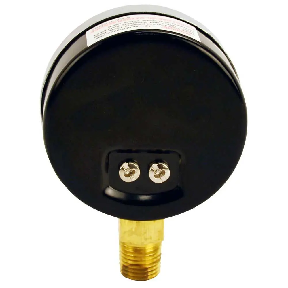 Water Pressure Gauge 300 Psi, 1/4" Mpt, 2.5" Glass Dial, Lower Mount, Black Steel Case 2