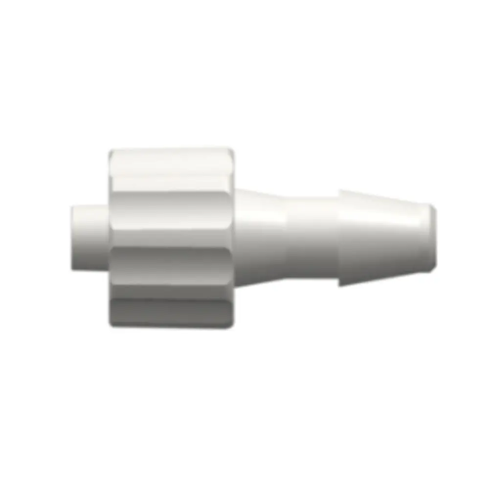 Linktech Male Luer Integral Lock Ring To 200 Series Barb, 5/32" (4.0 Mm) Id Tubing, White Nylon 1