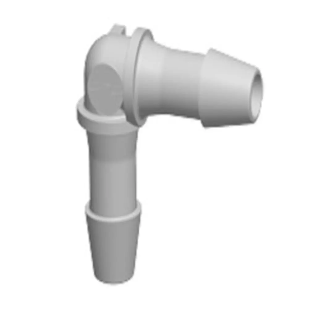 He6 Elbow Fitting Natural Polypropylene 3/16 Hb X 3/16 Hb 1