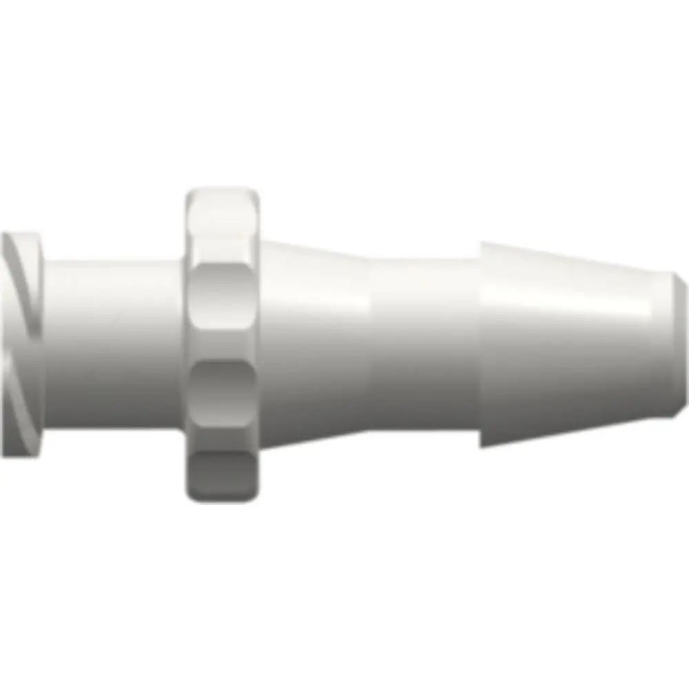 Linktech Female Luer Thread Style To 200 Series Barb, 3/16" (4.8 Mm) Id Tubing, White Nylon 1