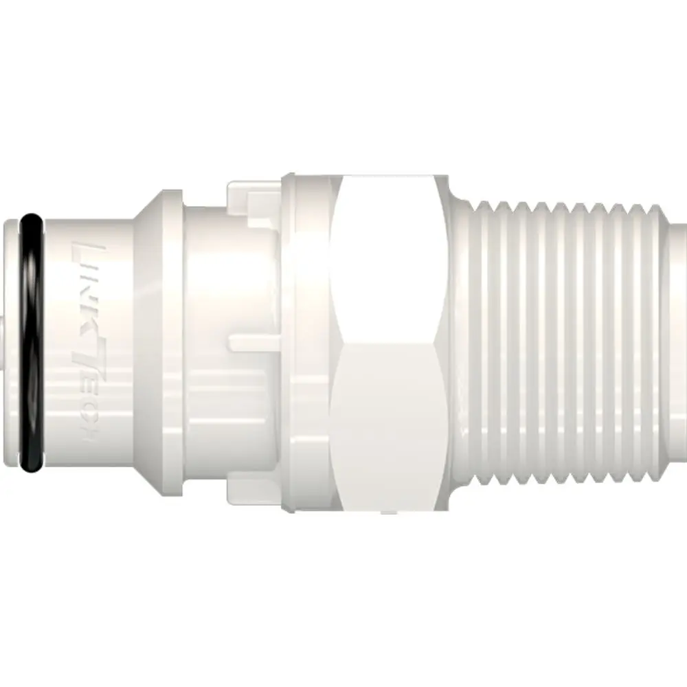 Linktech 60Ps Series Male Thread Male, Non-Valved, 1/2" Mnpt, Polysulfone, Epdm 1