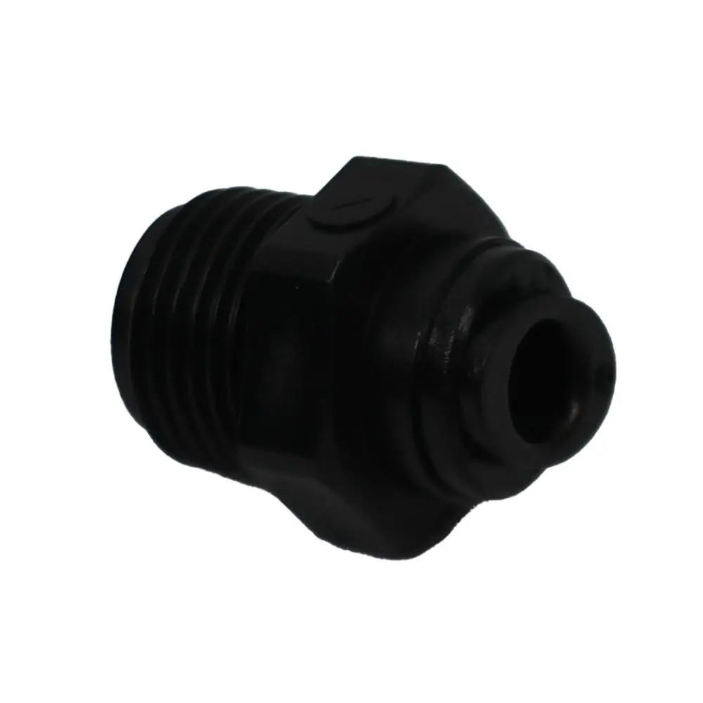 Black - Male Connector Acetal  1/4 Qc X 3/8 Mnpt 1