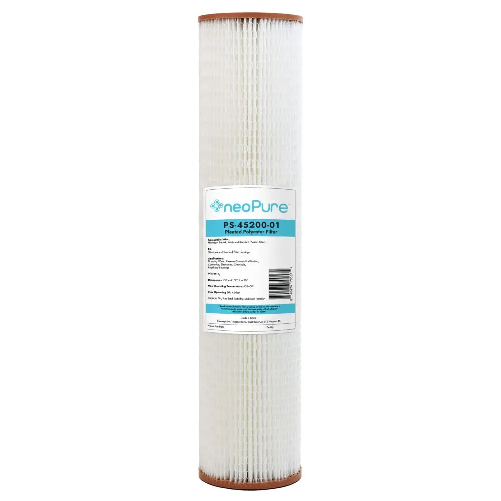Neo-Pure Ps-45200-01 20" Bb High Efficiency Pleated Filter 1 Micron 1