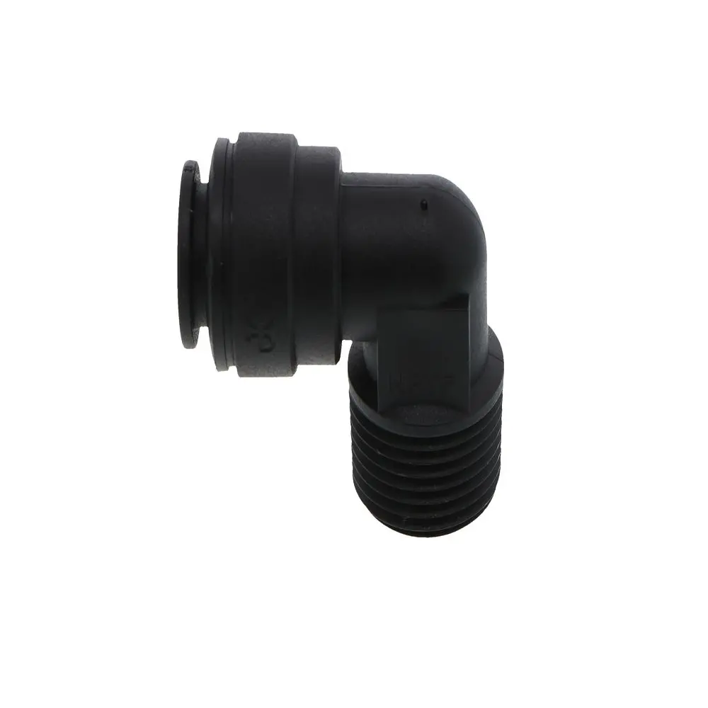 John Guest Fixed Elbow Nptf Black Polypropylene - 3/8 X 3/8 Nptf 1