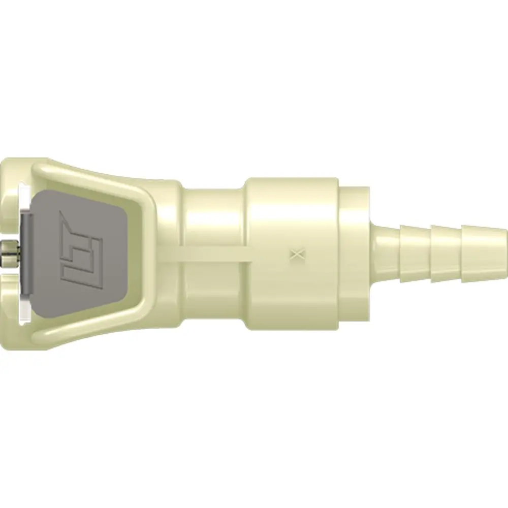 Linktech 20Pp Series Straight Female, Valved, 1/8" Hb, Molded Almond Color, Polypropylene, Epdm 1
