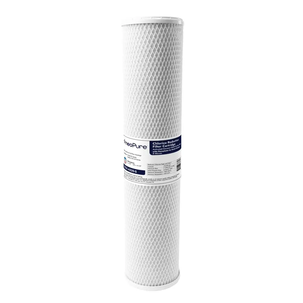 Neo-Pure Cto1-4520-S 4-1/2" X 20" Carbon Block Filter 5 Micron With 6 Oz Siliphos Cto/Scale Prevention 1
