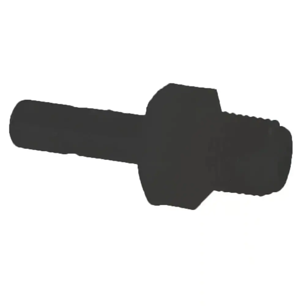 Black Kynar Pvdf Tube Stem Adapter Male - 3/8 X 3/8 Nptf 1
