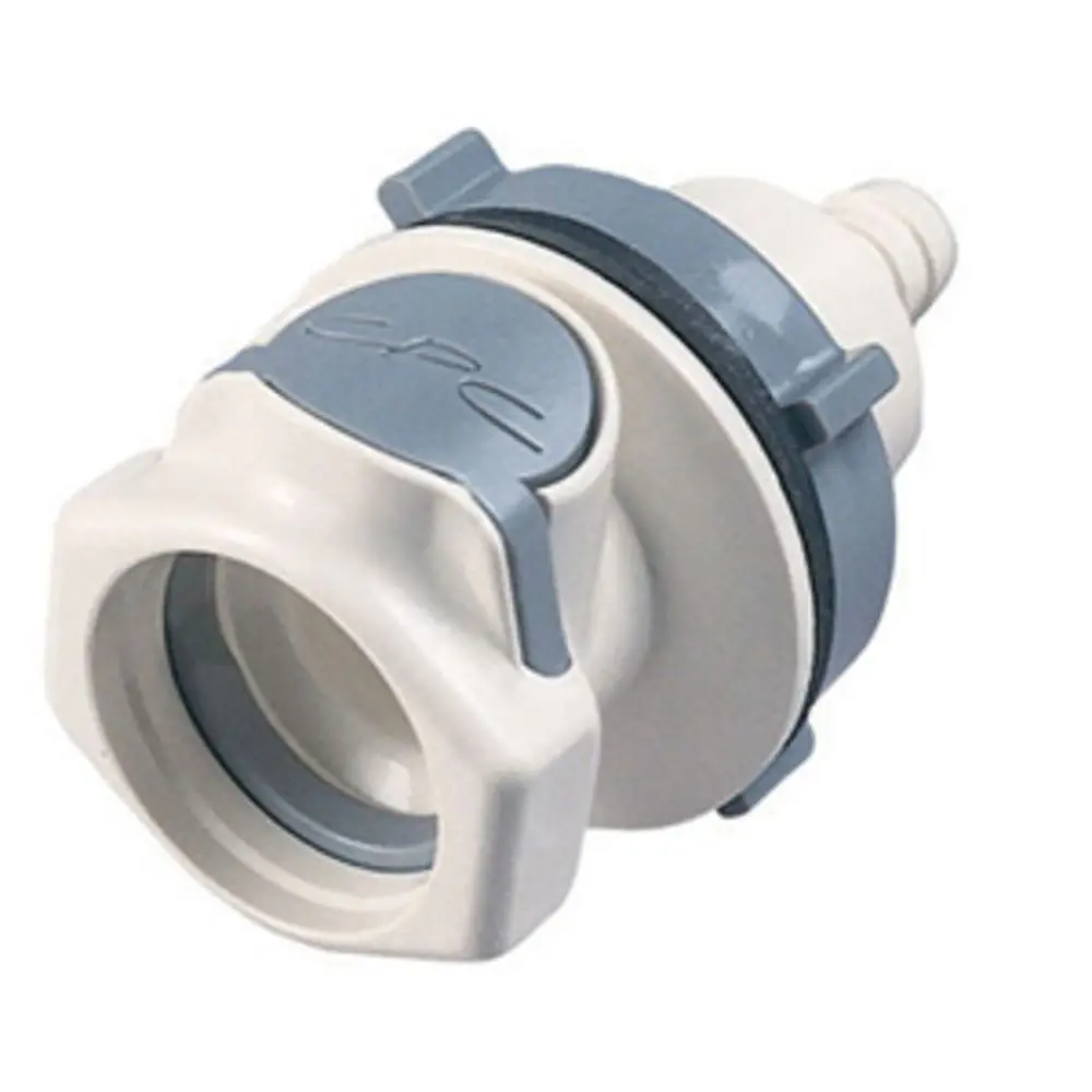 80400 Nsf Valved Panel Mount Hose Barb Coupling Body 1/2 Id Barb 1