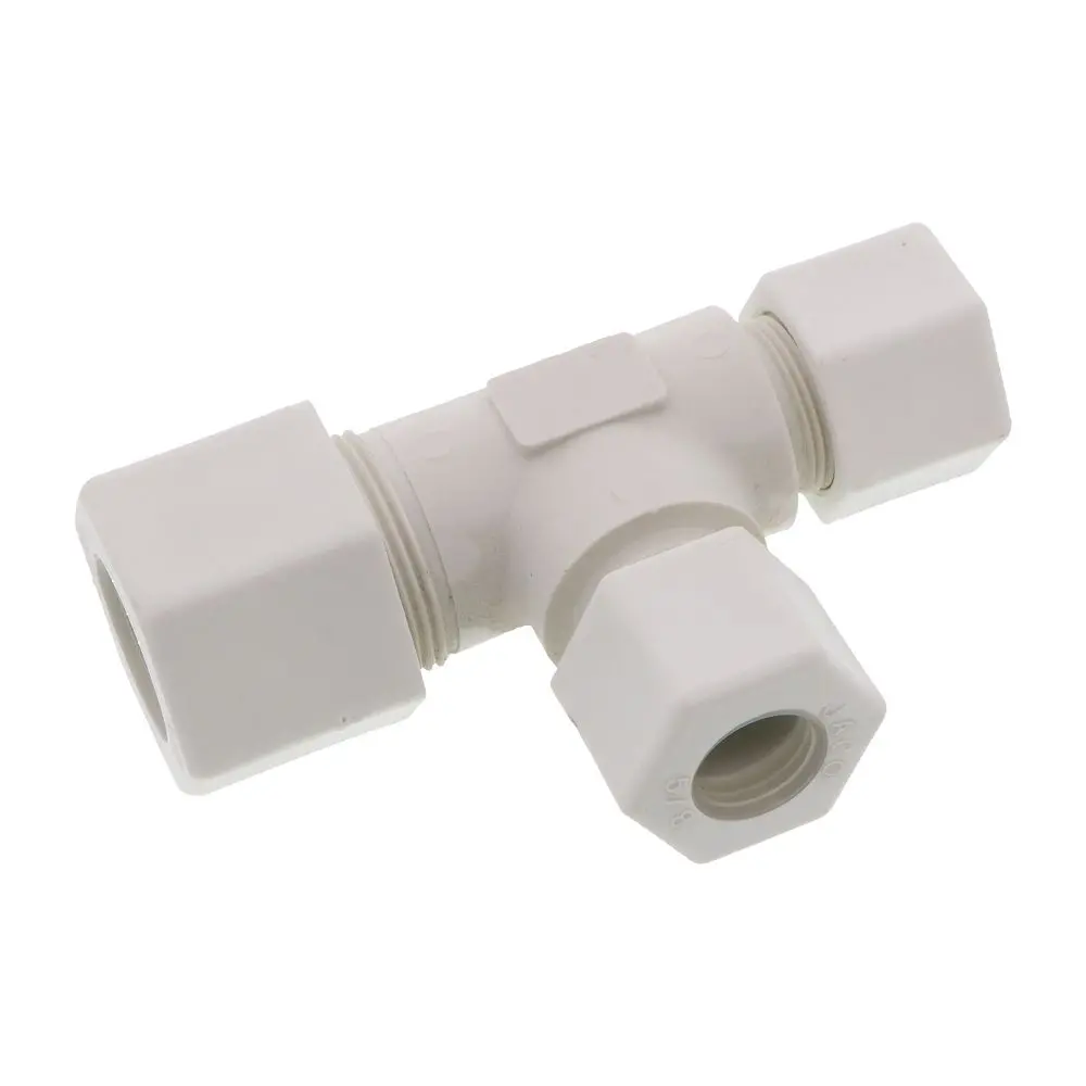 Jaco 70-14-10-10-P-Pg Polypropylene Union Tee 7/8 Od Tube X 5/8 Od Tube X 5/8 Od Tube 1