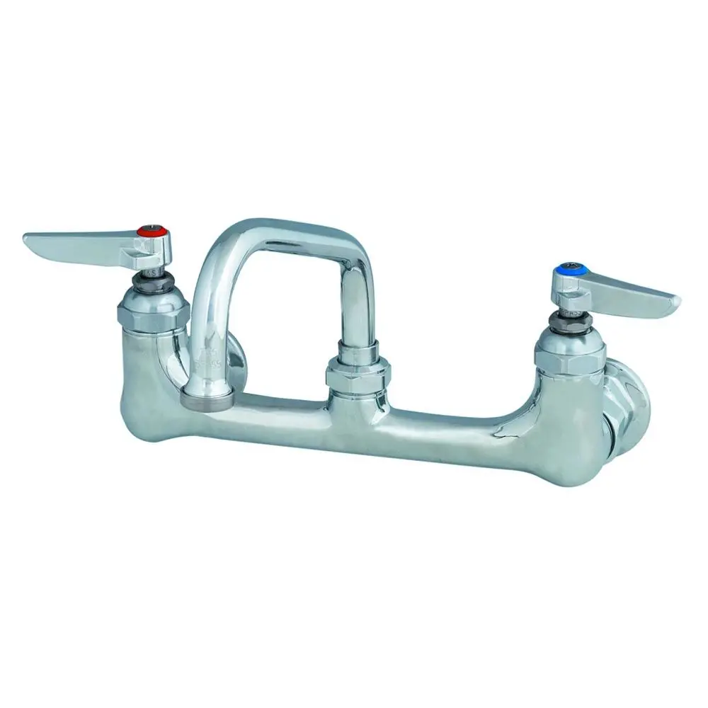 T&S Brass B-0232 Wall Mount Swivel Base Mixing Faucet, 8" Centers, 1/2 Ips Flanged Female, 6" Swing Nozzle (059X) 1