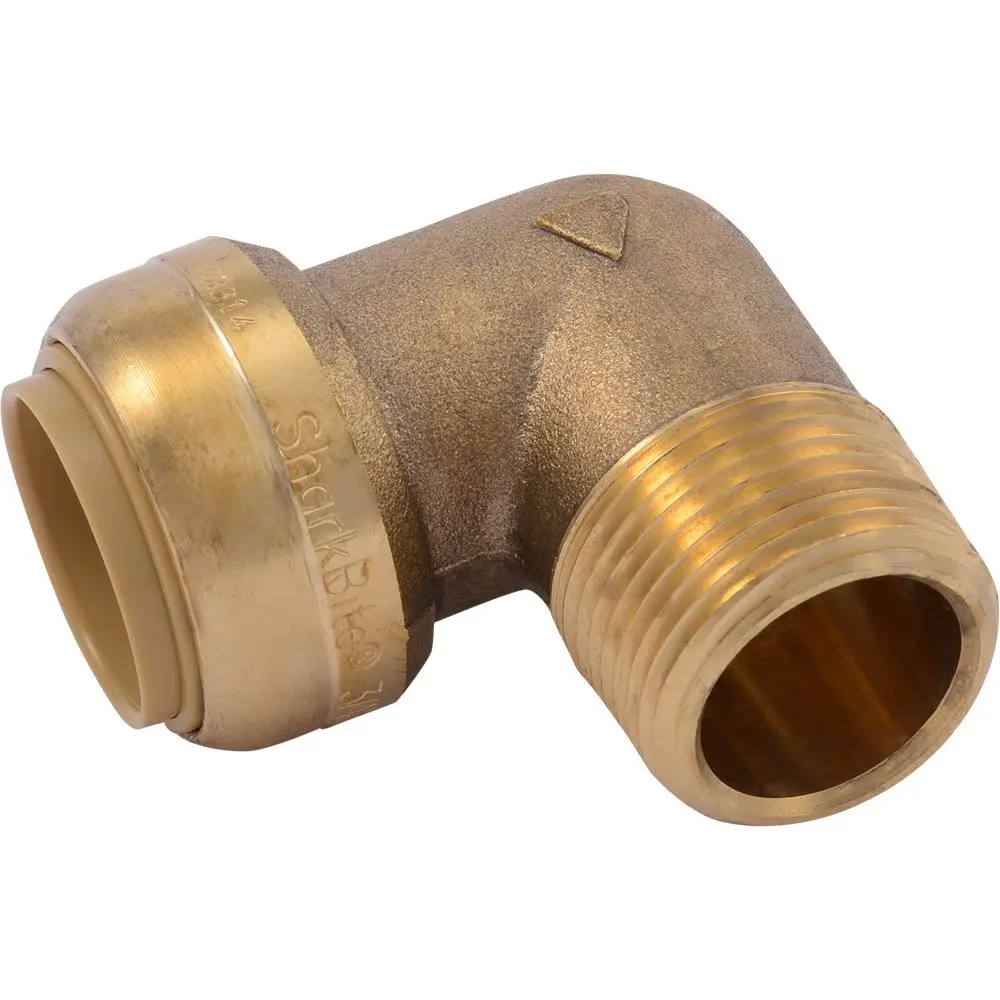 Sharkbite® U286lf Lead-Free Brass Push-To-Connect Male Elbow - 3/4" X 3/4" Mpt 1