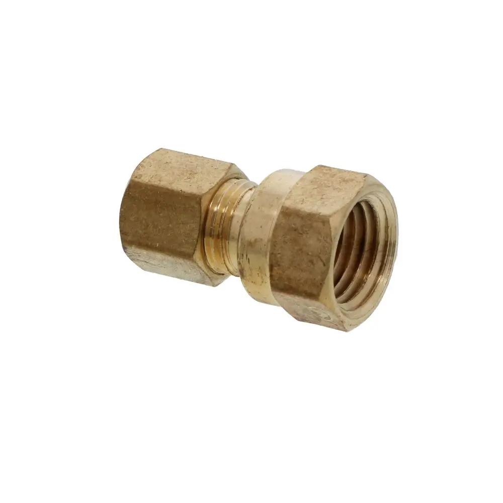 Brass Compression Female Connector 1/4 Compression X 1/4 Fpt 2