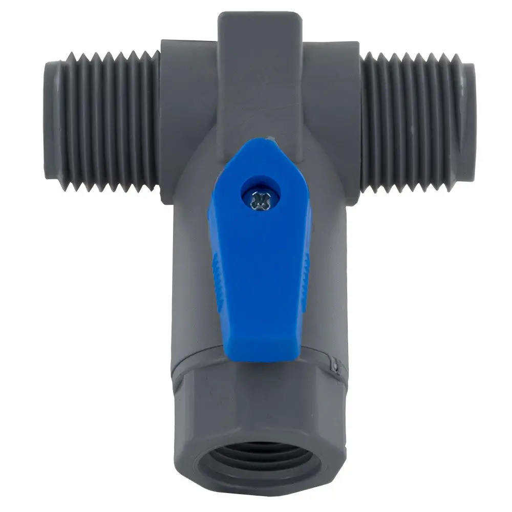Three-Way Pvc Ball Valve - 1/2" Mpt X 1/2" Mpt X 3/8" Fpt 1