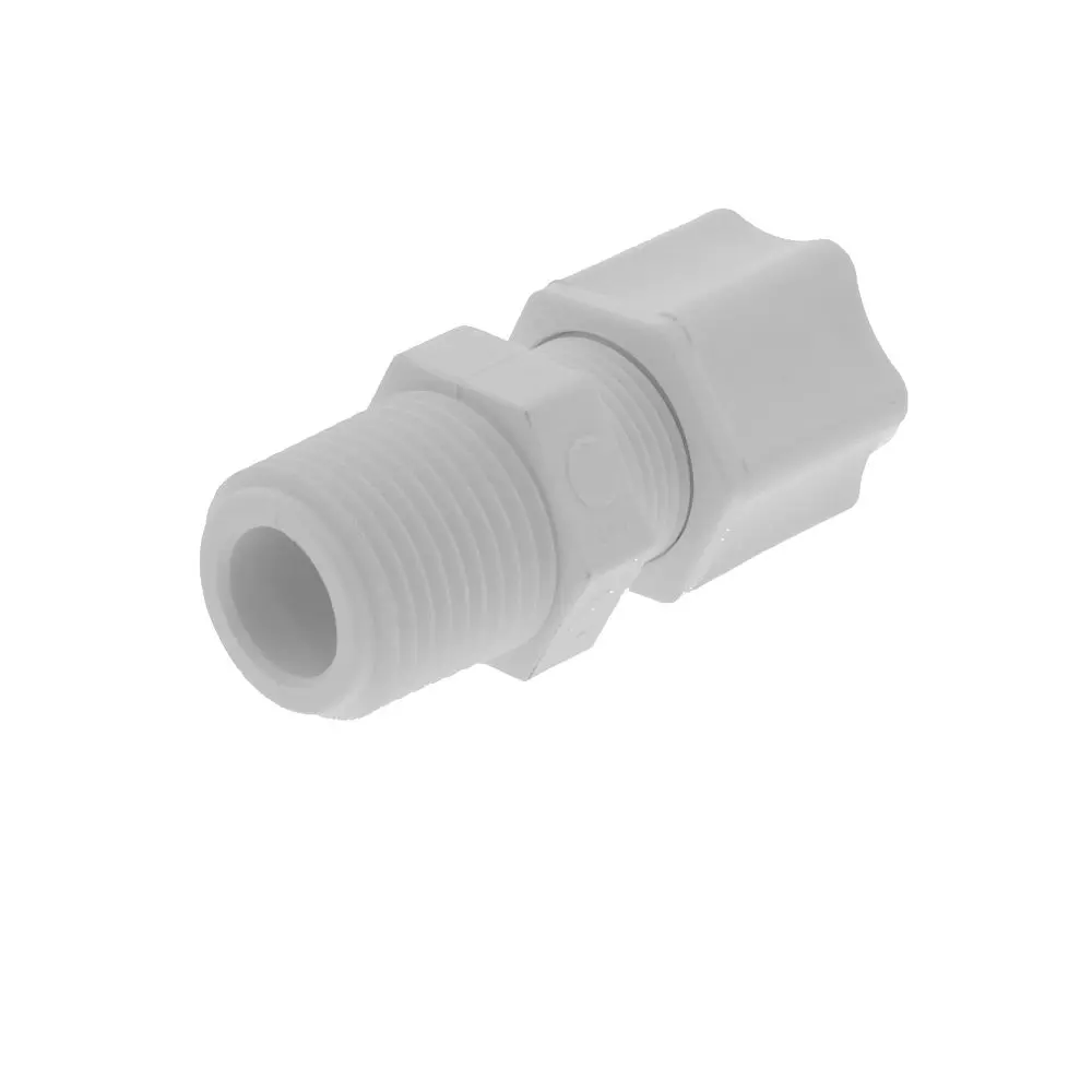 Jaco 10-8-8-P-O Polypropylene Male Connector 1/2 Od Tube X 1/2 Mpt 2