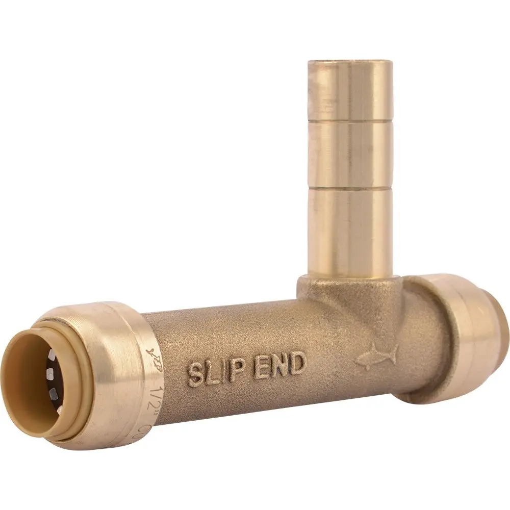 Sharkbite® U4482lf Lead-Free Brass Push-To-Connect Service Slip Tee - 1/2" X 1/2" X 1/2" Cts 1