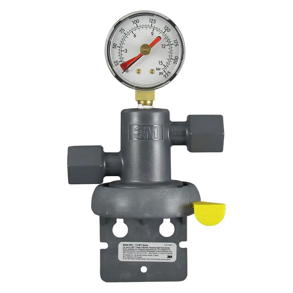 3M Water Filtration 1/2" Nh3-Npt Head W/Gauge 1