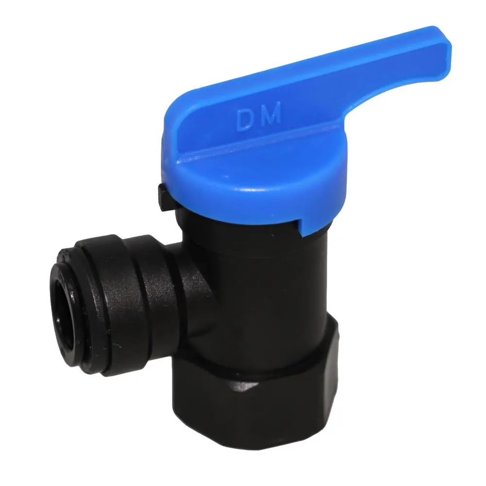 Neofit - Acetal Black Tank Valve Female Elbow 1/4" Fpt X 1/2" Tube 1