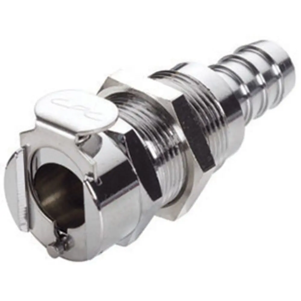 Lcd16005 Valved Panel Mount Hose Barb Coupling Body 5/16 Id Barb 1