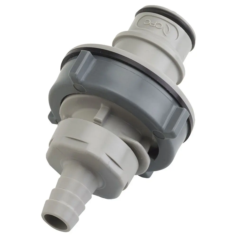 Hfc42612 Non-Valved Panel Mount Hose Barb Coupling Insert 3/8 Id Barb 1