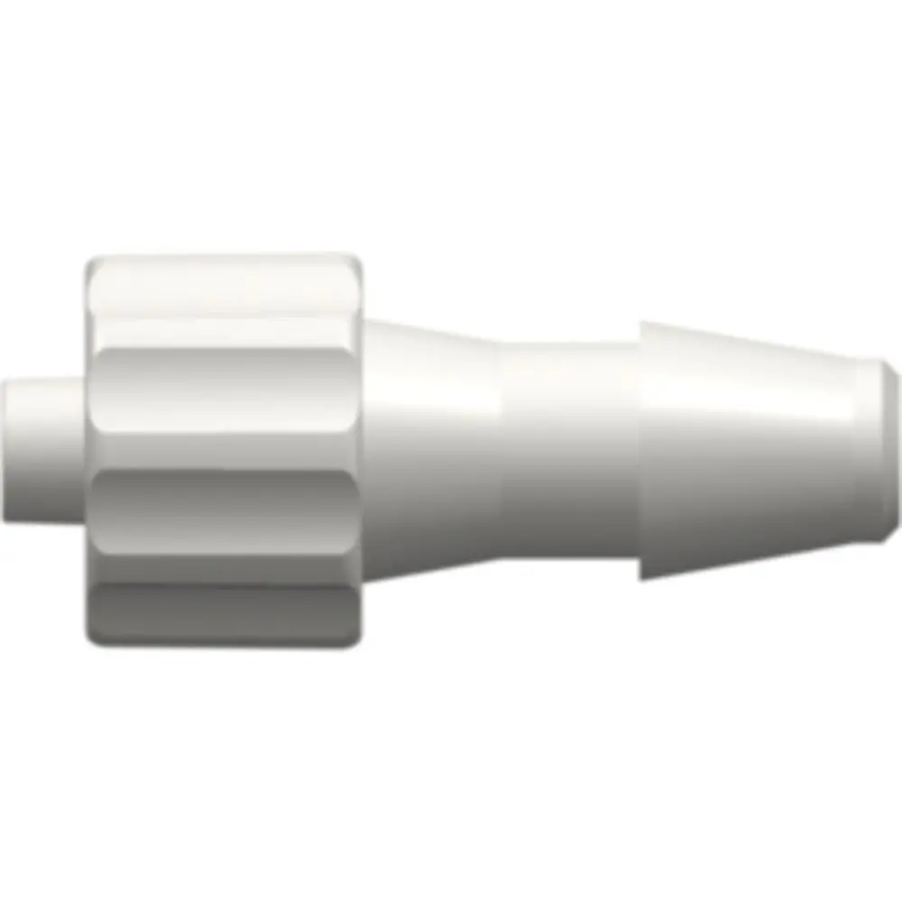 Linktech Male Luer Integral Lock Ring To 200 Series Barb, 3/16" (4.8 Mm) Id Tubing, White Nylon 1