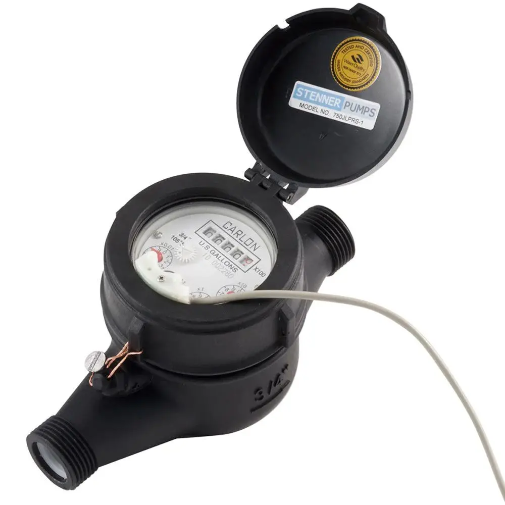 Stenner Jlp0750-10Ppg Plastic Water Meter, 3/4", 10Ppg 1