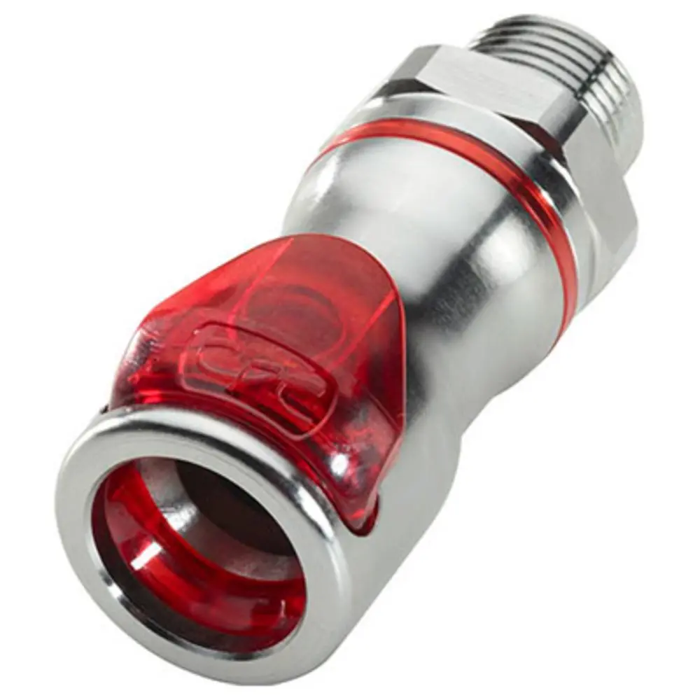 Lq6d10006red Valved Pipe Thread Liquid Cooling Coupling Body 3/8 Npt Warm Red 1