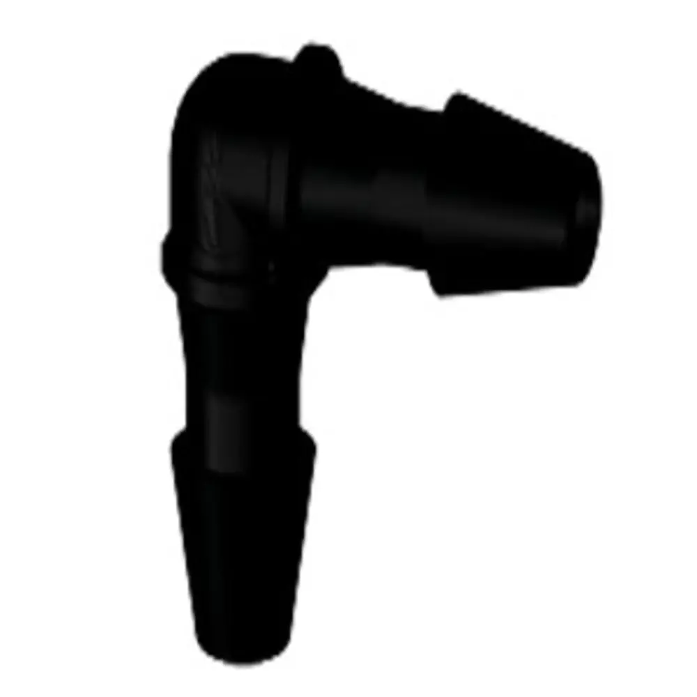 He231 Elbow Fitting Black Nylon 1/16 Hb X 1/16 Hb 1