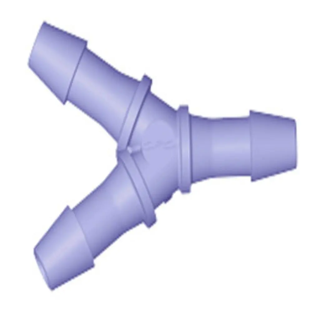 Hy691 Y Fitting Purple Tint Polycarbonate 3/16 Hb X 3/16 Hb X 3/16 Hb 1