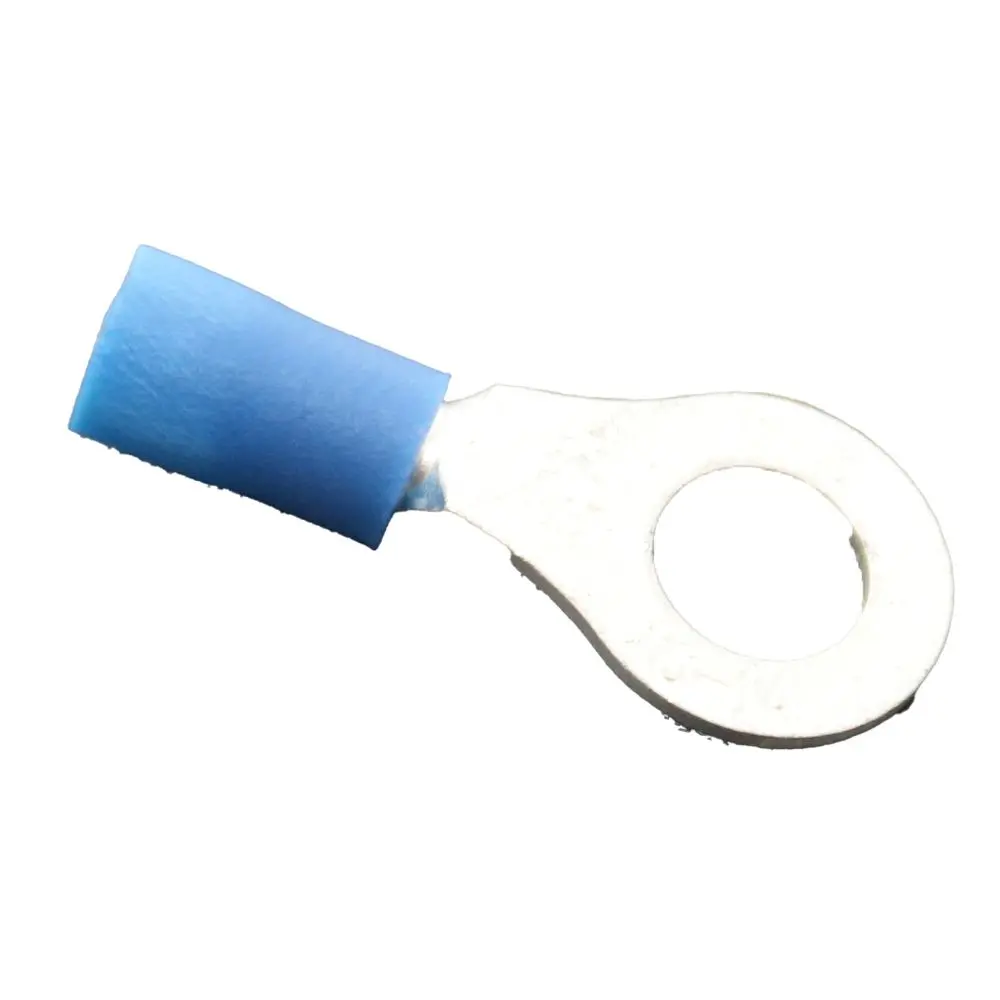 Ring Terminal Solderless, Blue 1/4 16Awg 1