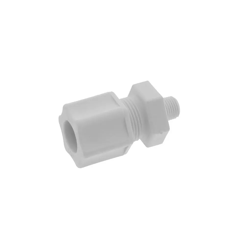 Jaco 10-8-2-P-O Polypropylene Male Connector 1/2 Od Tube X 1/8 Mpt 1