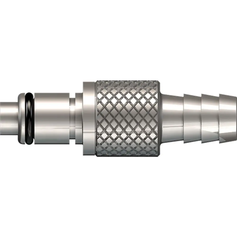 Linktech 40Cb Series Straight Male, Valved, 3/8" Hb, Chrome Brass, Buna N 1