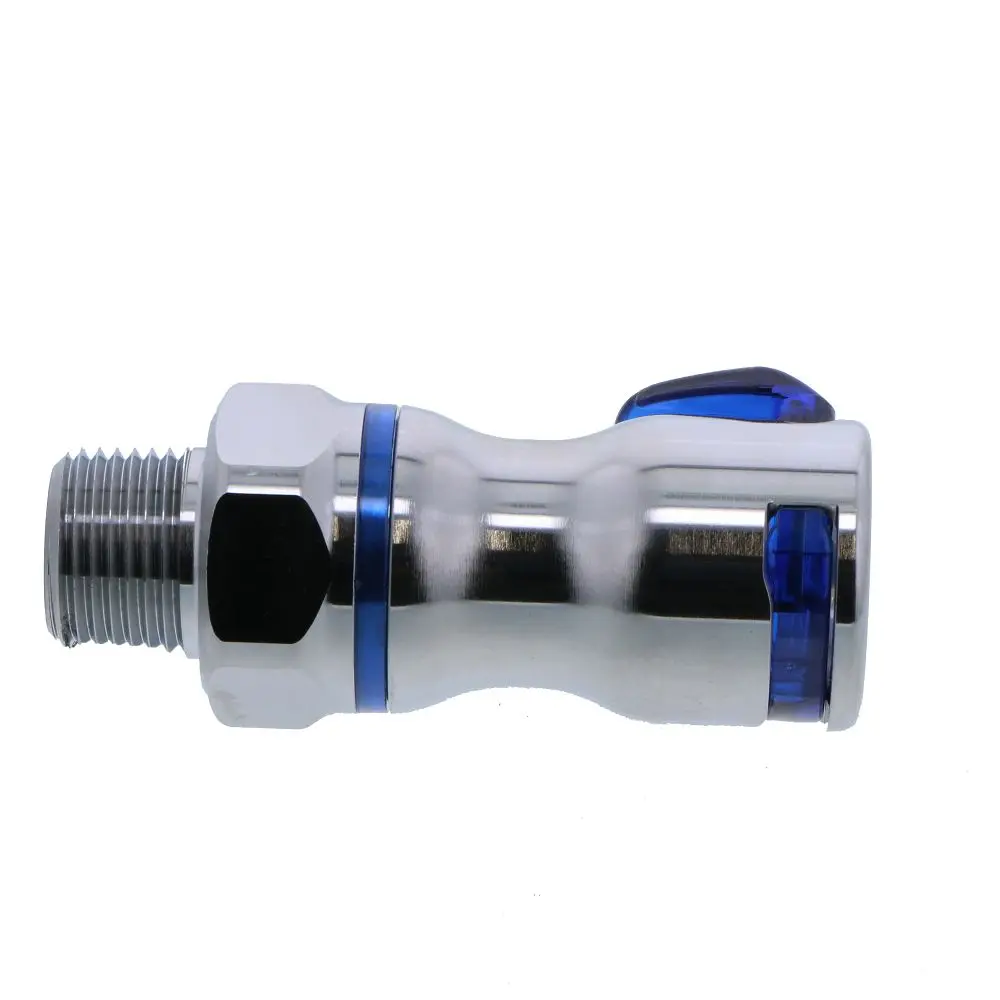 Lq6d10006blu Valved Pipe Thread Liquid Cooling Coupling Body 3/8 Npt Cool Blue 3