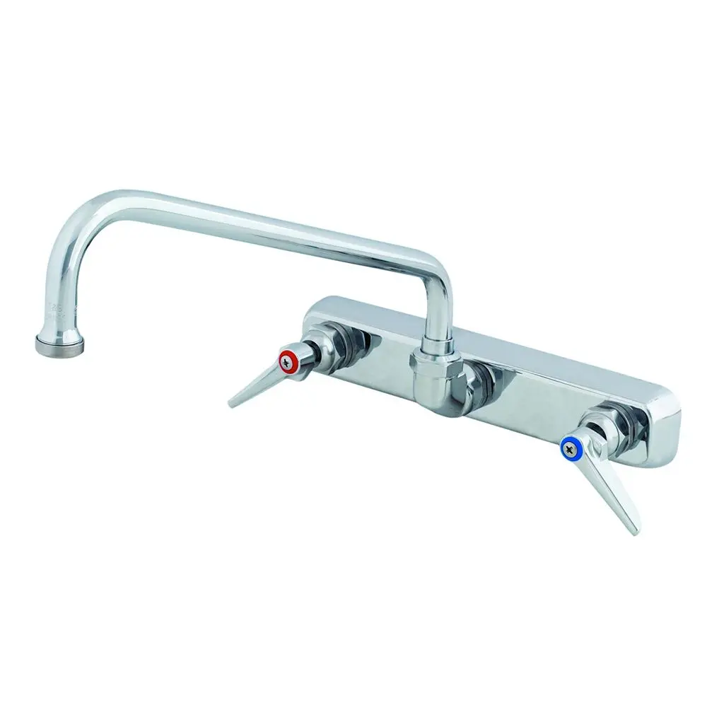 T&S Brass B-1128 Wall Mounted Workboard Faucet With 8" Centers, 12" Swing Nozzle 1