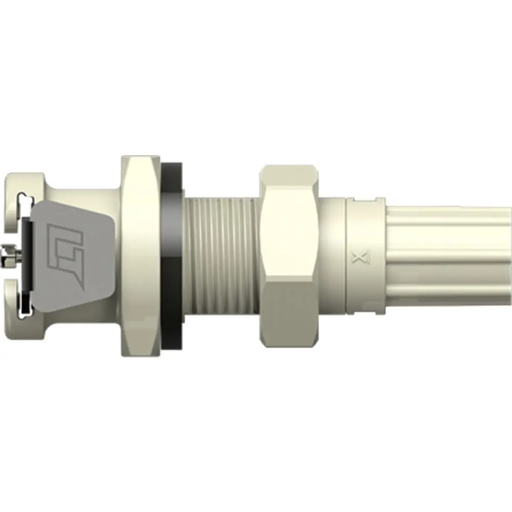Linktech 20Pp Series Panel Mt, Gasket Seal Socket Female, Valved, 1/4-28 Flat Bottom Port, Polypropy 1