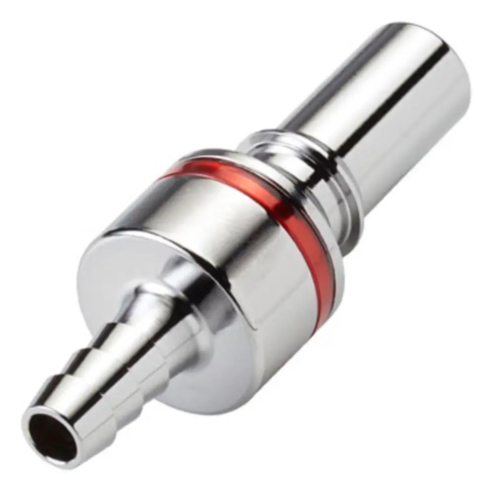 Lq4d22006red Valved In-Line Liquid Cooling Coupling Insert 3/8 Id Barb Warm Red 1