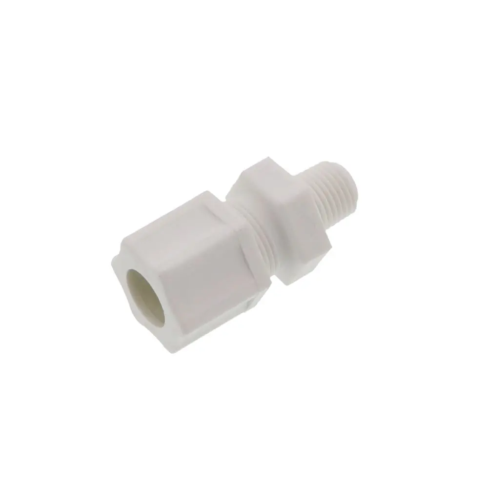 Jaco 10-8-4-P-Pg Polypropylene Male Connector 1/2 Od Tube X 1/4 Mpt 1