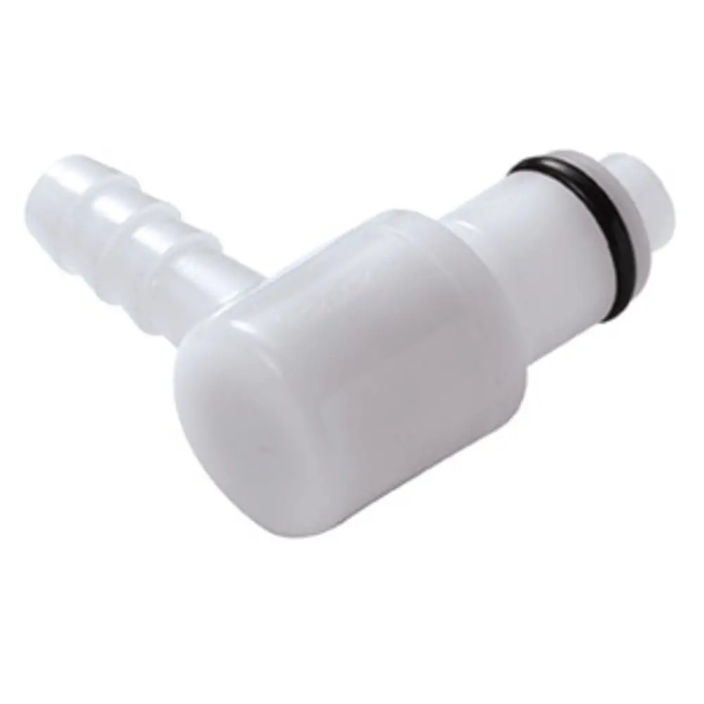 Plcd23006v Valved Elbow Hose Barb Coupling Insert 3/8 Id Barb Fkm (Viton) O-Rings 1