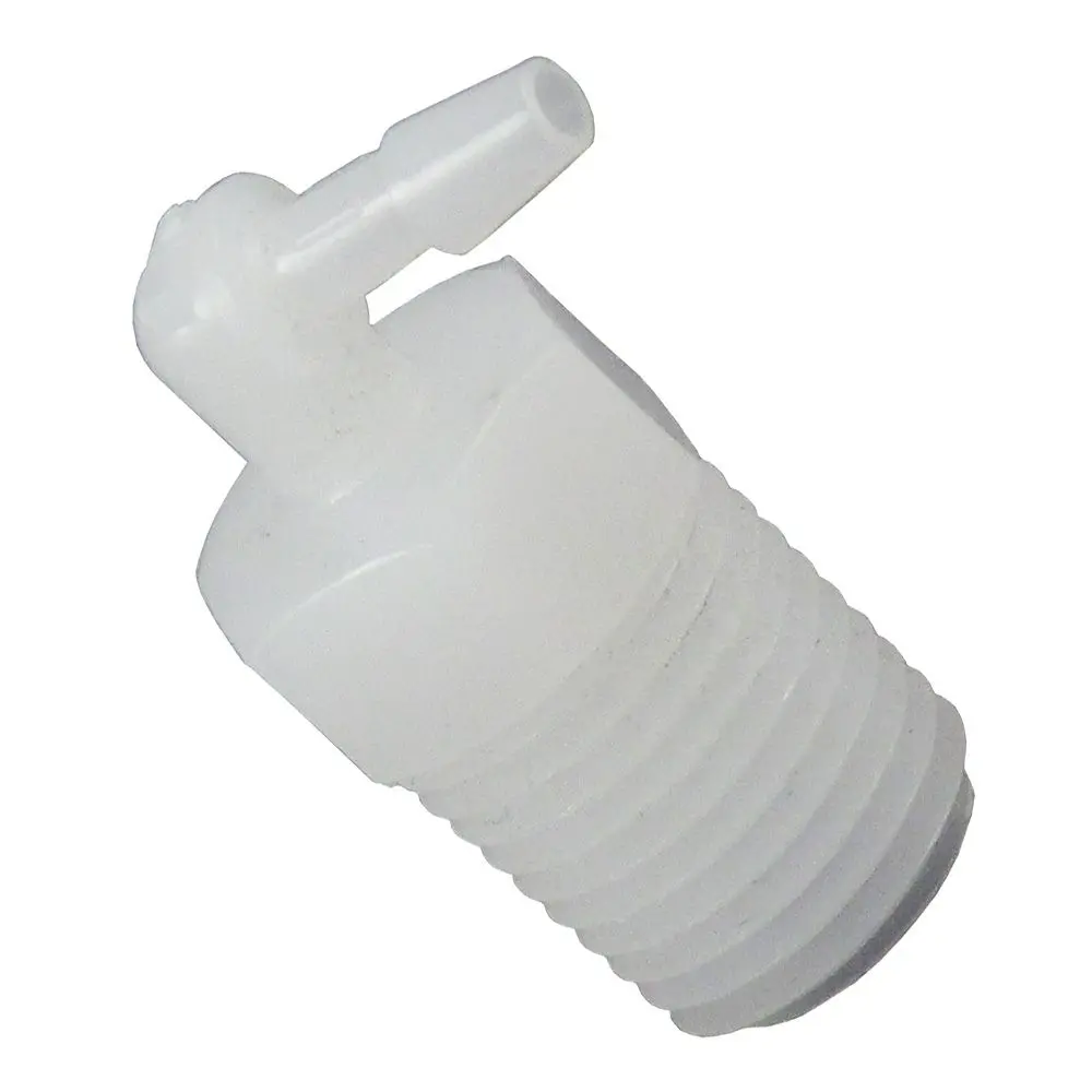 Male Barb Elbow Natural Polyethylene Hdpe - 1/4-18 Npt X 1/8 Id 1