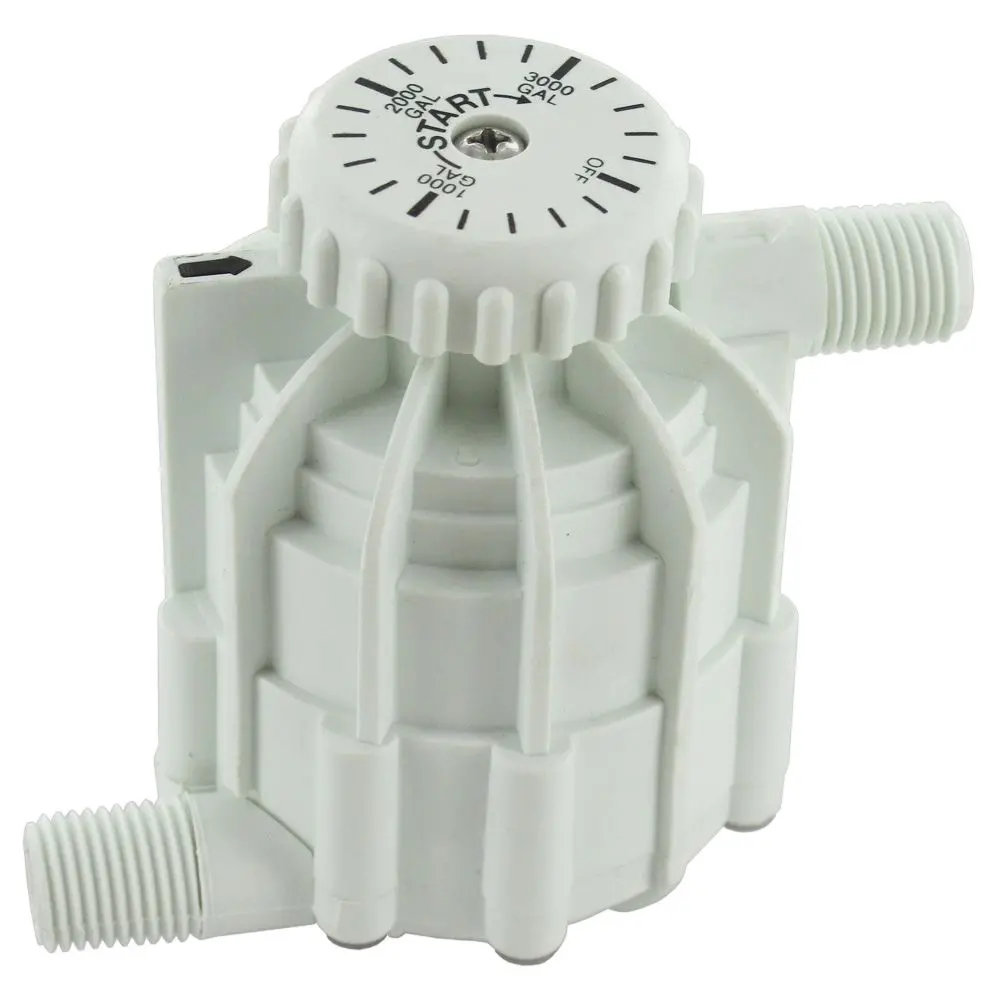 Waterminder Wm3000 Gallon Meter 3800 Max Gal 1/4" Mnpt Fittings - White 1