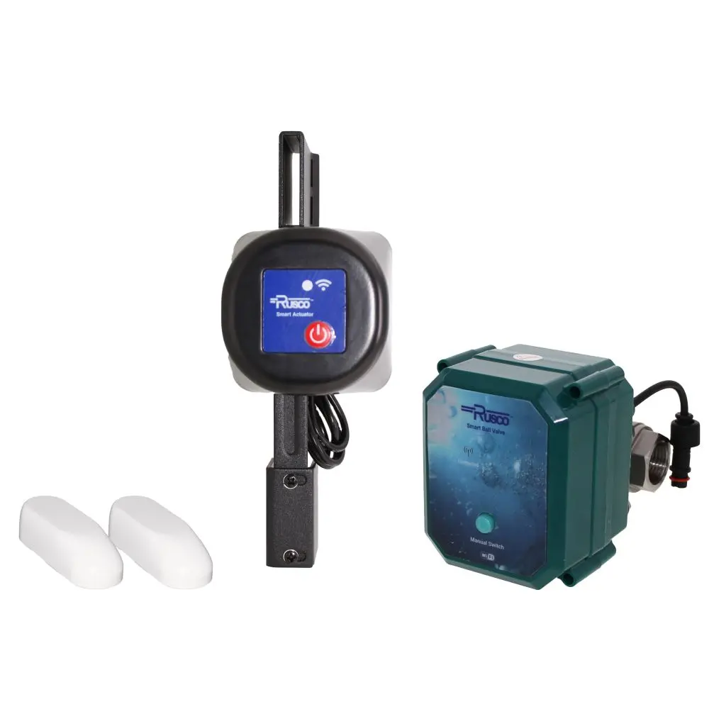 Rusco Smart Leak Kit - 1/2" Smart Ball Valve & Smart Actuator W/ 2 Smart Leak Detectors 1
