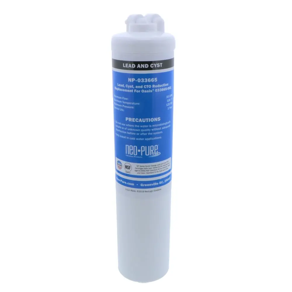 Oasis® Replacement 033665-001 Quick Change Lead/Cyst Filter Black By Neo-Pure 1