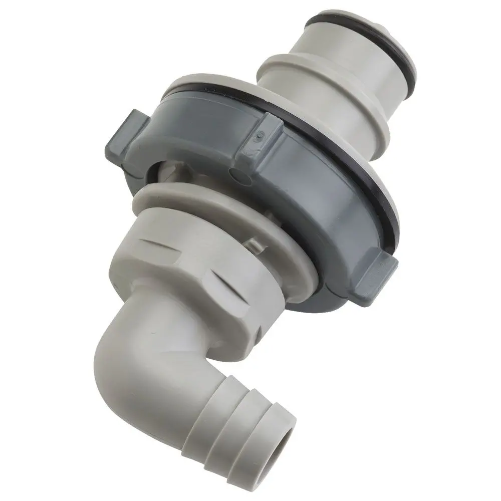 Hfcd43812 Valved Elbow Panel Mount Hose Barb Coupling Insert 1/2 Id Barb 1