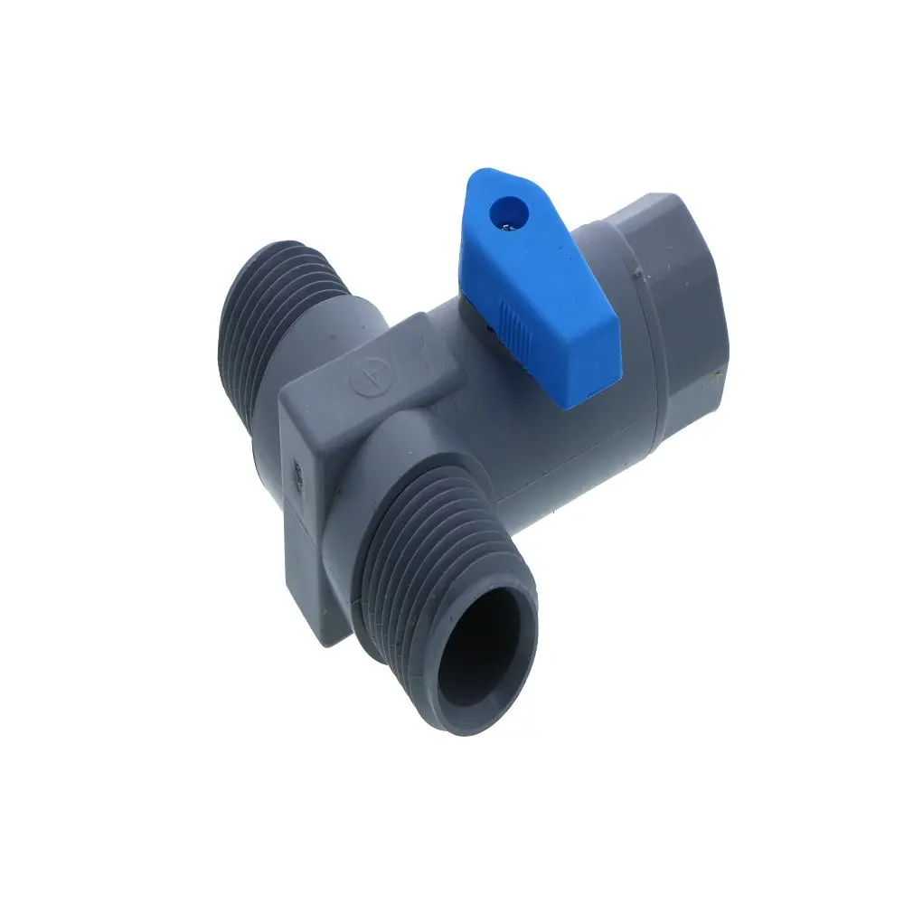 Three-Way Pvc Ball Valve - 1/2" Mpt X 1/2" Mpt X 3/8" Fpt 3